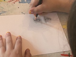 2 minute exercise TAA Student sketches a frontal view of the human eye.