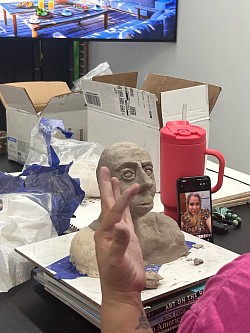 Sculpting and watching it come to life!